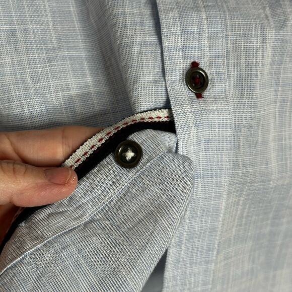 Thread & Cloth 100% Cotton Men's Button Down Casual Blue Shirt Size XL - Picture 5 of 10